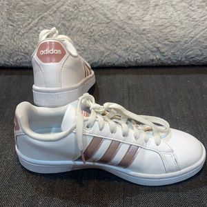 Adidas rose gold shoes